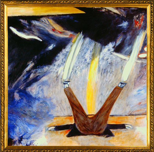 man collapsed in exhaustion, legs pointing toward the sky